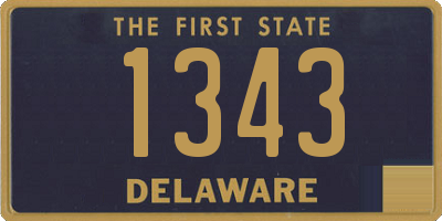 DE license plate 1343