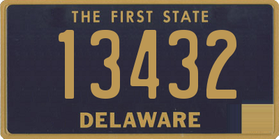 DE license plate 13432