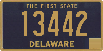 DE license plate 13442