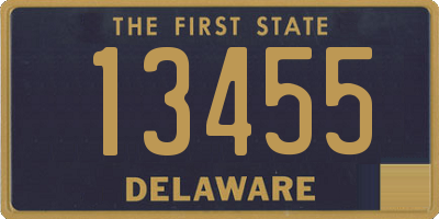 DE license plate 13455