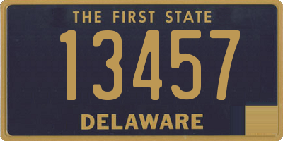 DE license plate 13457