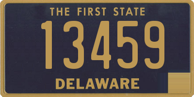 DE license plate 13459