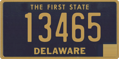 DE license plate 13465