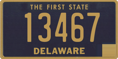 DE license plate 13467