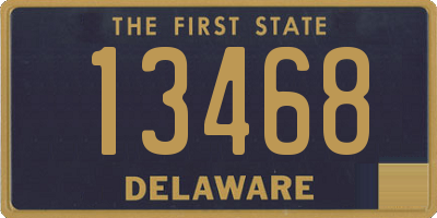 DE license plate 13468