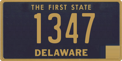 DE license plate 1347