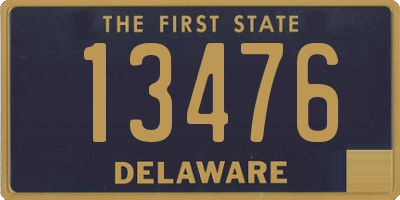 DE license plate 13476