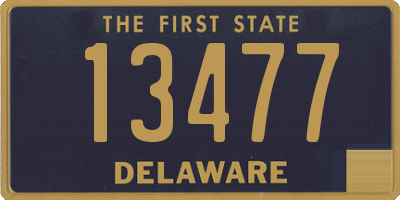 DE license plate 13477