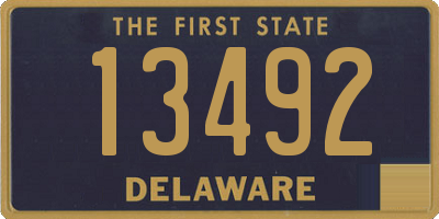 DE license plate 13492