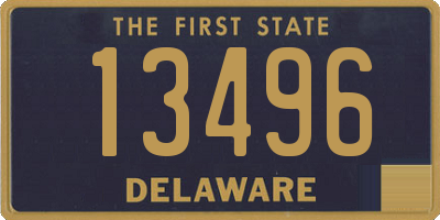 DE license plate 13496