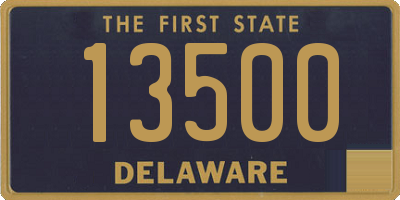 DE license plate 13500