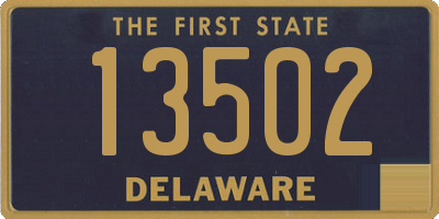 DE license plate 13502