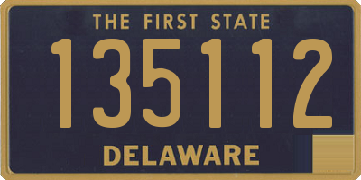 DE license plate 135112