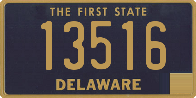 DE license plate 13516