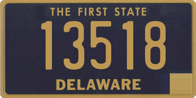 DE license plate 13518