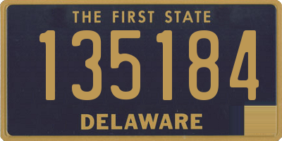 DE license plate 135184