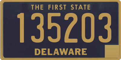 DE license plate 135203