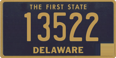 DE license plate 13522