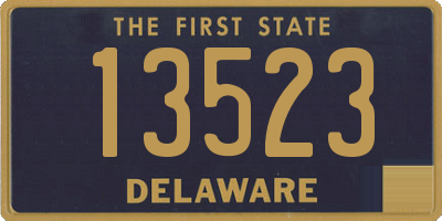 DE license plate 13523