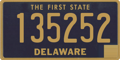 DE license plate 135252