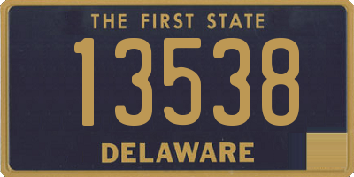 DE license plate 13538