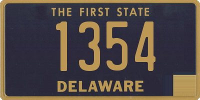 DE license plate 1354