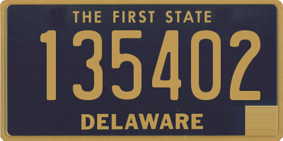 DE license plate 135402