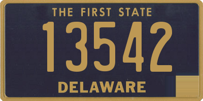 DE license plate 13542