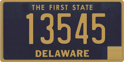 DE license plate 13545