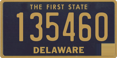 DE license plate 135460