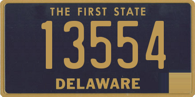 DE license plate 13554