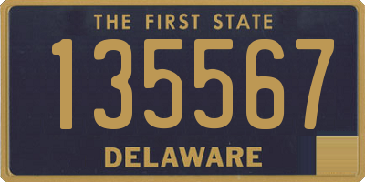 DE license plate 135567