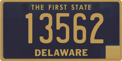 DE license plate 13562