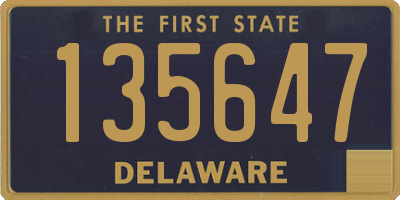 DE license plate 135647