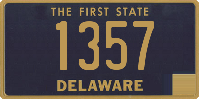 DE license plate 1357