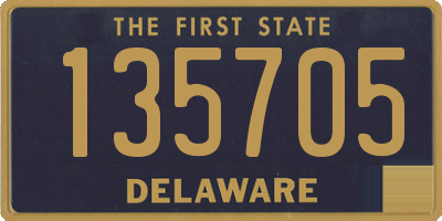 DE license plate 135705