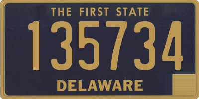 DE license plate 135734