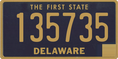 DE license plate 135735