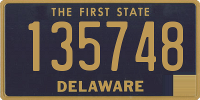 DE license plate 135748