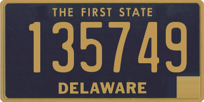 DE license plate 135749