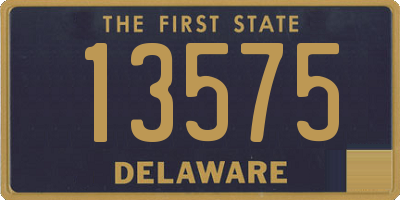 DE license plate 13575