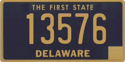 DE license plate 13576