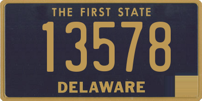 DE license plate 13578