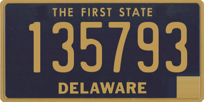 DE license plate 135793