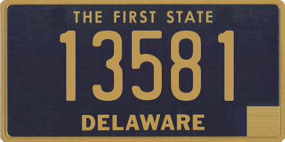 DE license plate 13581