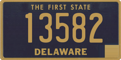 DE license plate 13582