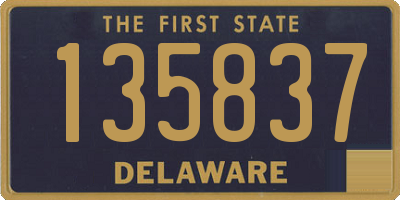 DE license plate 135837