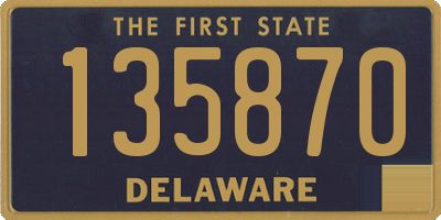 DE license plate 135870