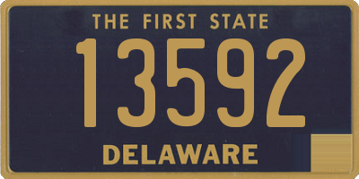 DE license plate 13592