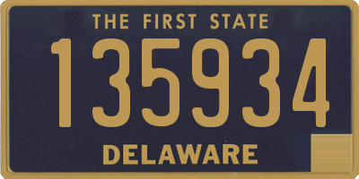 DE license plate 135934